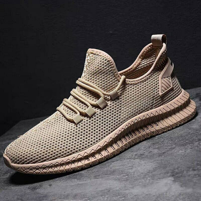 Męskie lekkie sportowe buty sneakersy z oddychającej siateczki i elastyczną podeszwą 7