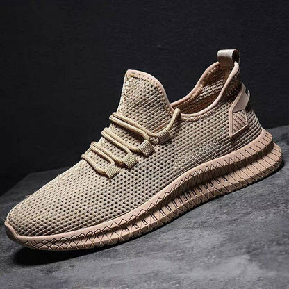 Męskie lekkie sportowe buty sneakersy z oddychającej siateczki i elastyczną podeszwą 7