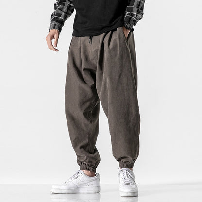 Męskie luźne spodnie casualowe alladynki 6