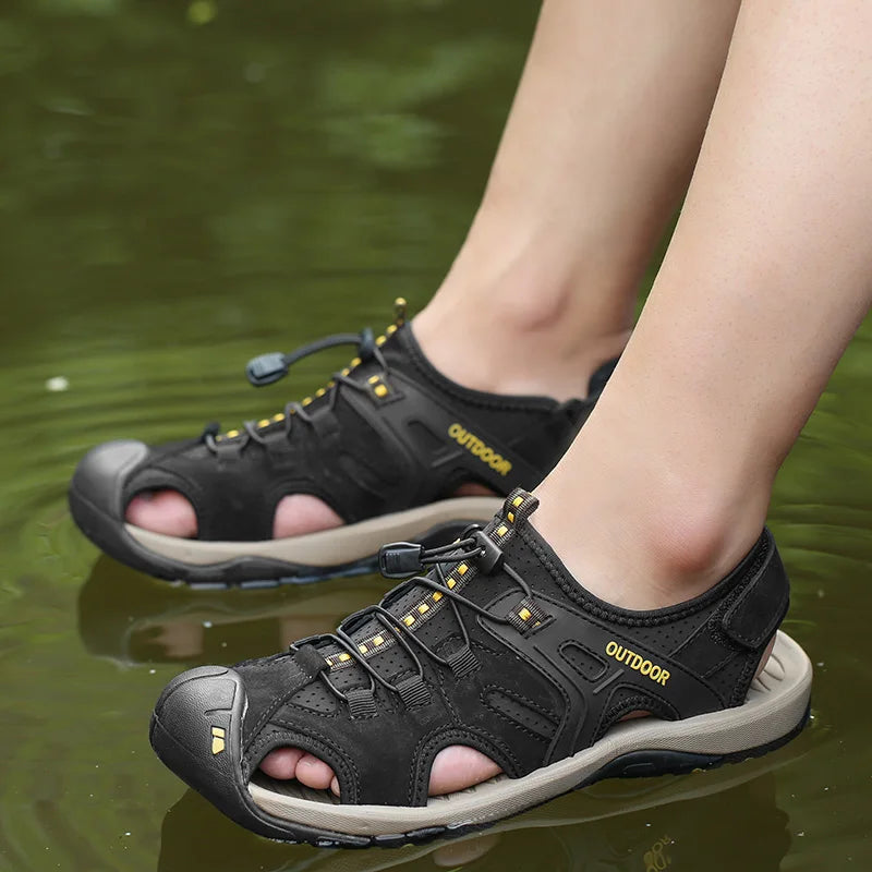 Męskie Outdoorowe Sandały z Zamkniętymi Palcami 5