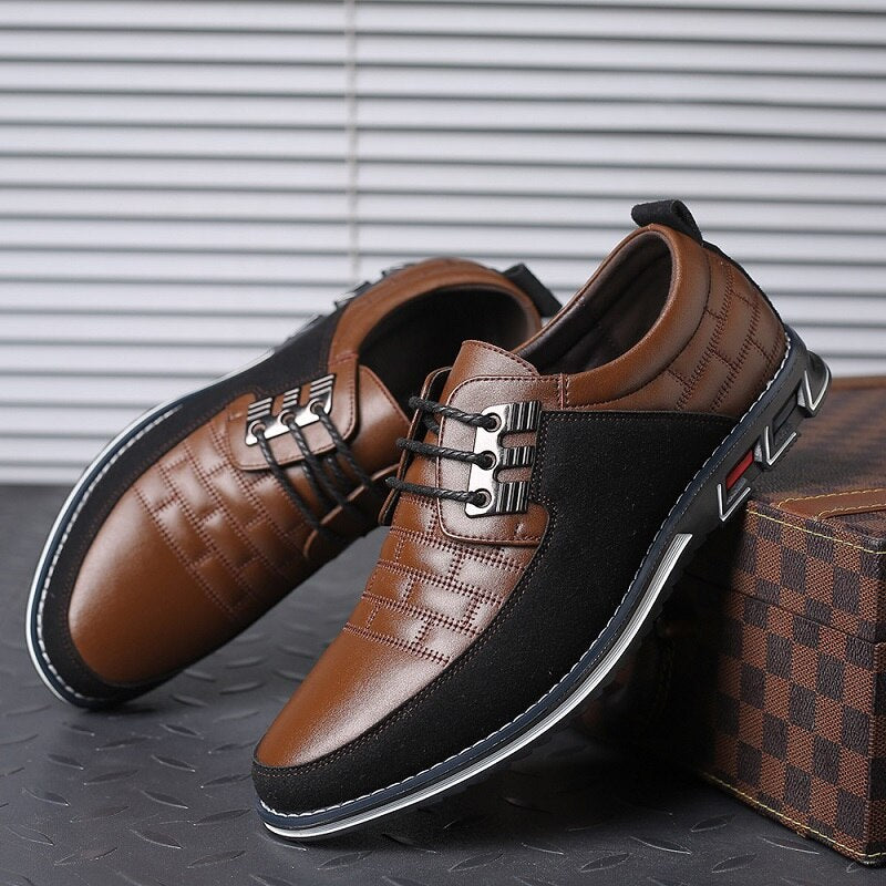 Skórzane eleganckie męskie buty 2