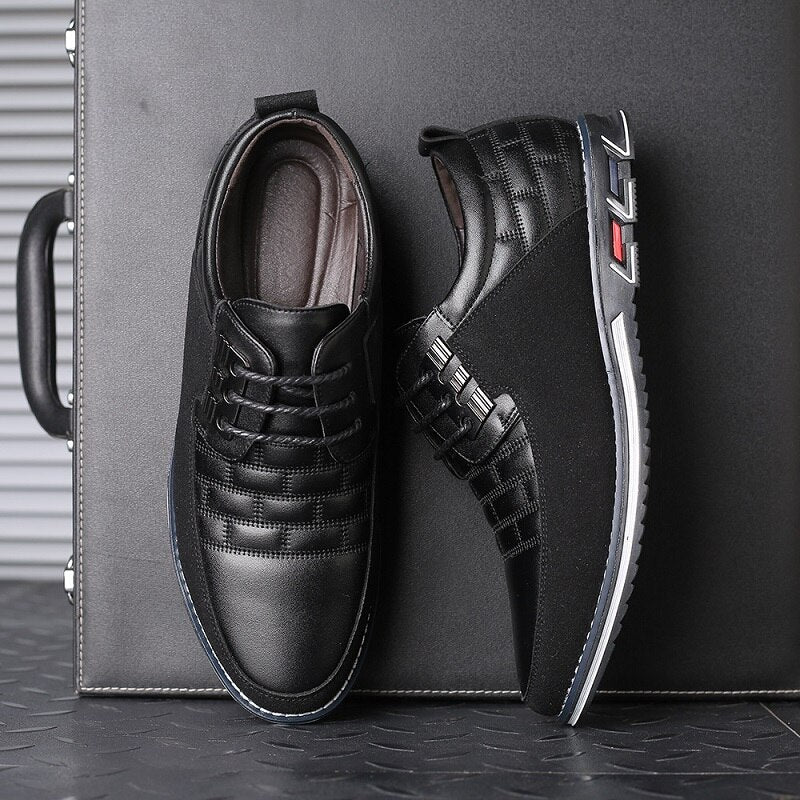 Skórzane eleganckie męskie buty 4