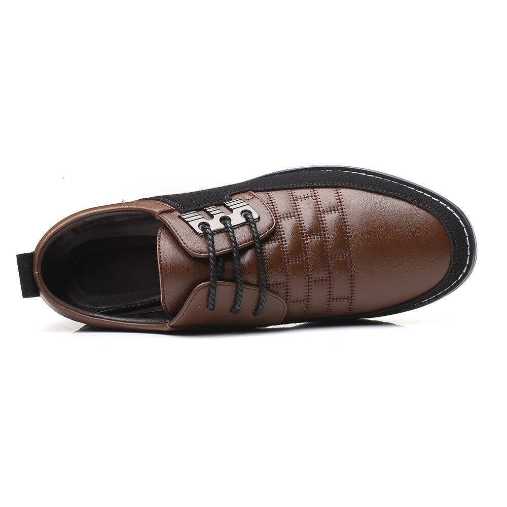 Skórzane eleganckie męskie buty 5