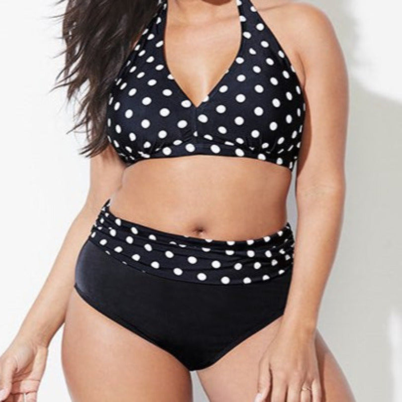 Dwuczęściowy strój kąpielowy plus size z podwójnym zapięciem 2