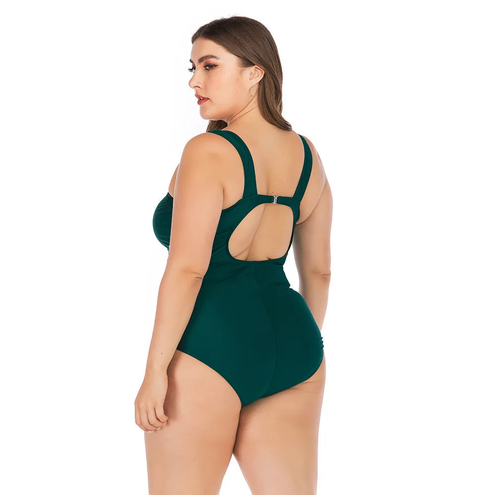Jednoczęściowy strój kąpielowy plus size z motywem zebry 1