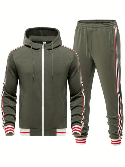 Stylowy dres w nowoczesnym, paskowanym stylu 2