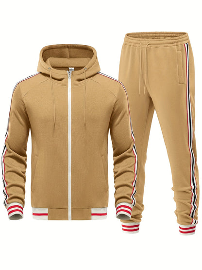Stylowy dres w nowoczesnym, paskowanym stylu 3