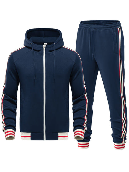 Stylowy dres w nowoczesnym, paskowanym stylu 4
