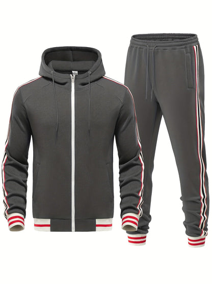 Stylowy dres w nowoczesnym, paskowanym stylu 6