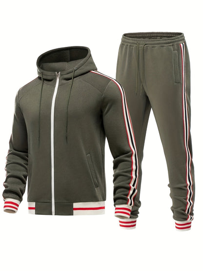 Stylowy dres w nowoczesnym, paskowanym stylu 7