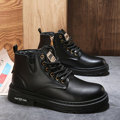 Wysokie skórzane buty męskie z zamkiem 4