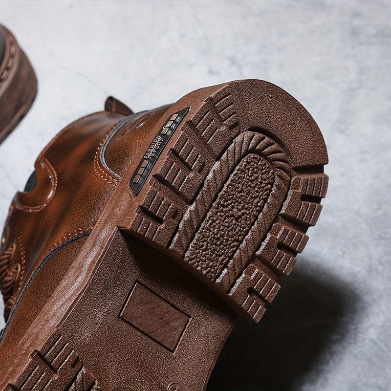 Wysokie skórzane buty męskie z zamkiem 5